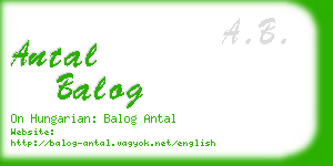 antal balog business card